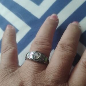 Avon Silver Ring with 🦪❤️Multicolor Abalone Shell 🐚